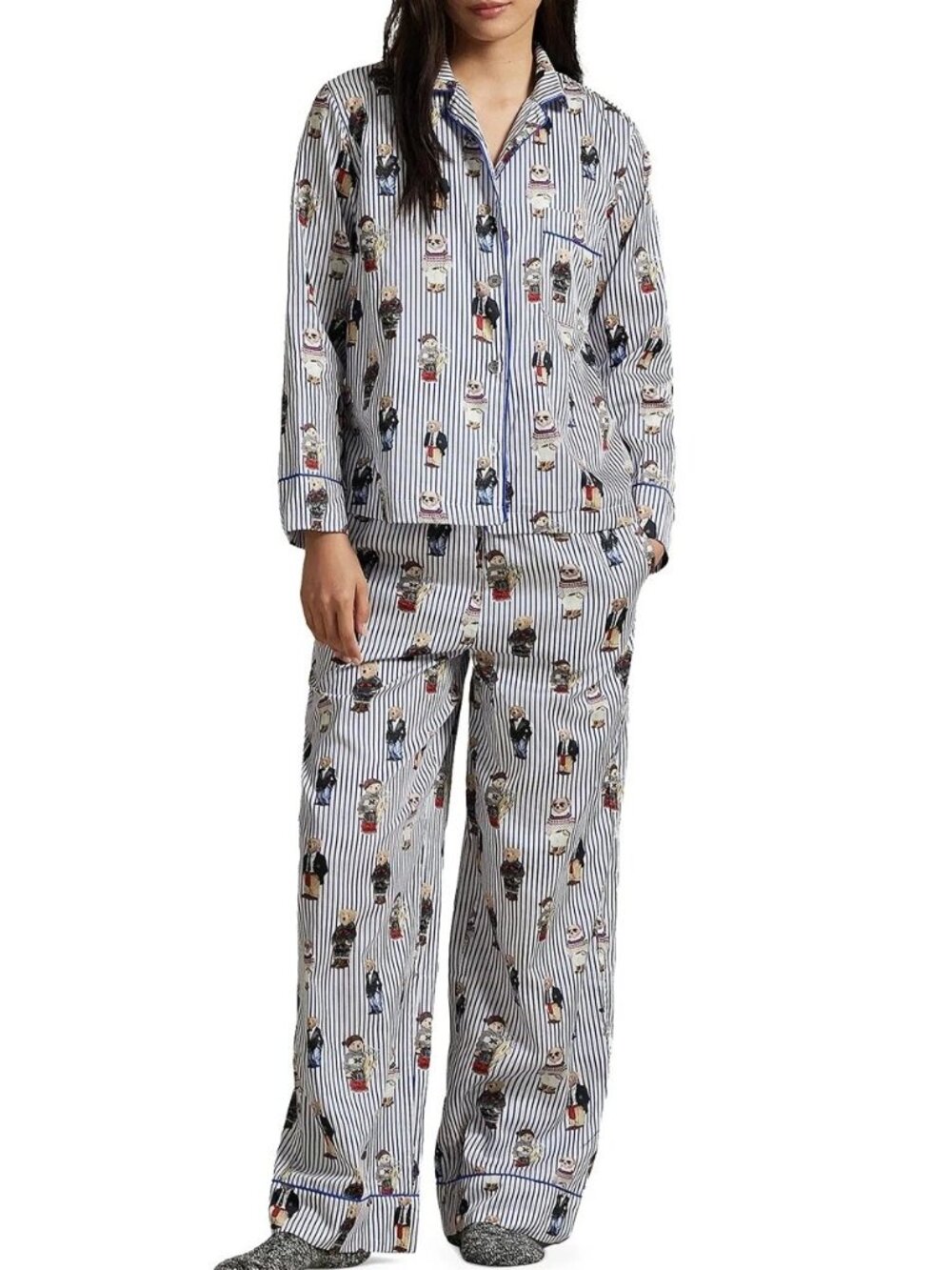 #2351 Polo Ralph Lauren Women's Long Sleeve Pyjama Set - Blue